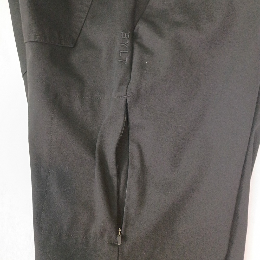 BYLT Premium Basics Everyday Pant Mens 34 Black Slim Fit Stretch Trousers - Picture 10 of 11